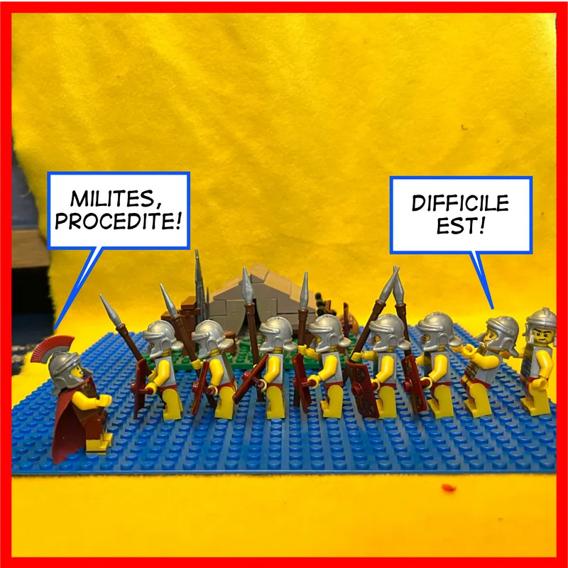 Soldiers, go forward!
It's difficult!